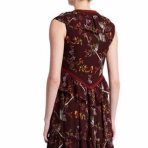 MAX STUDIO Floral V-Neck Tiered Ruffle Maxi Dress